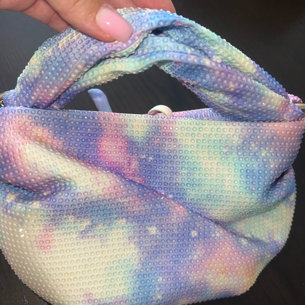 Jimmy Choo Cotton Candy top handle purse